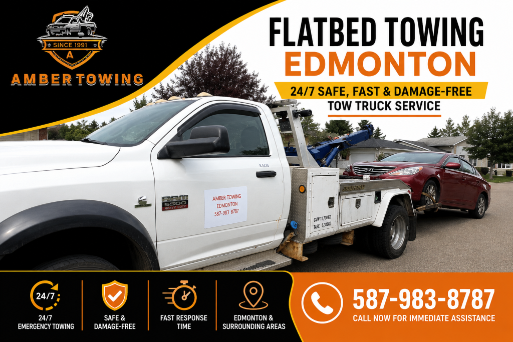 Flatbed Towing Edmonton 24/7 Safe Tow Truck Service